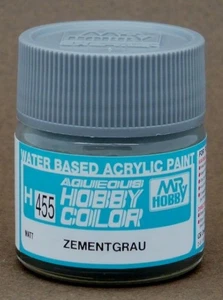GUNZE H-455 AQUEOUS HOBBY COLORS (10 ML) CEMENT GRAY - Picture 1 of 1