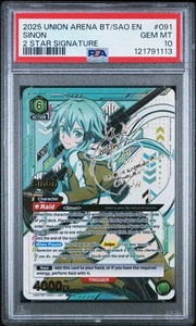 Union Arena TCG Sinon 2 Star Signature Alt Art Holo PSA 10 Gem Mint CCG SAO - Picture 1 of 2