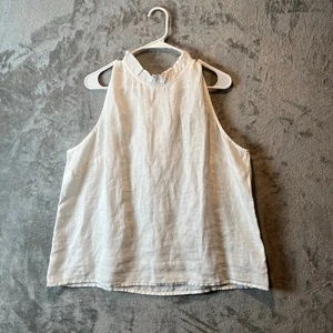 J. Crew Fleur 100% Leinen Tank Top Weiß Damen Gr. XXL NEU - Bild 1 von 5