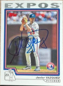 Javier Vazquez Autographed 2004 Topps #93 - Picture 1 of 1