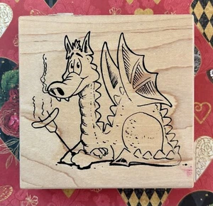 DRAGON with HOT DOG BBQ by Stampa Rosa funny joke smaug lotr magick scales gold - Picture 1 of 2