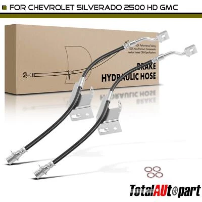 Manguera hidráulica de freno para Chevrolet Silverado 2500 HD GMC 6,0 L delantera izquierda y derecha Foto 1 de 4