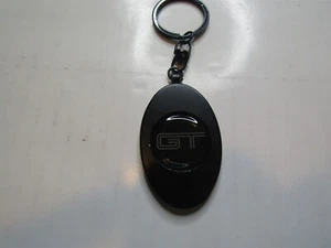2005 2006 2007 2008 2009 FORD MUSTANG GT EMBLEM LOGO METAL BLACK KEYCHAIN SILVER - Picture 1 of 2