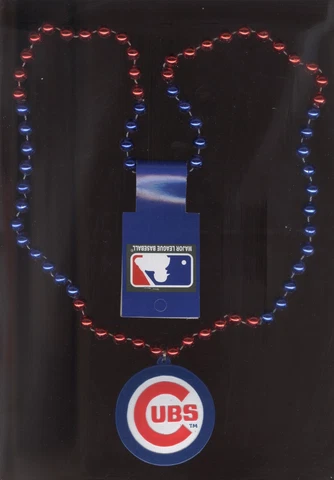 Chicago Cubs Logo Medallion Bead Necklace - New Cover
