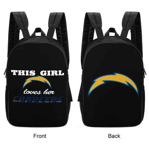 San Diego Chargers 2-sided Print Bag Travel Backpack Schoolbag Hiking Bag 17 " Cover