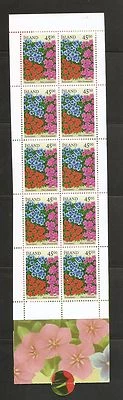 Iceland SC # 982a Flowers .Complete Booklets . MNH - Image 1 of 2