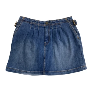 Burberry Children Size 10 Y 140 cm Mini Denim Skirt Cotton Side Buckle Pocket - Picture 1 of 10