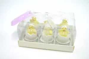 New Easter Hippity Hop Hatching Chicks Candles Decoration Votive Tea Light - Picture 1 of 6