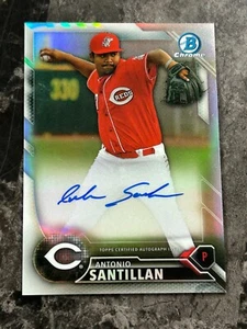 2016 Bowman Chrome Prospects Autographs Antonio Santillan Refractor /499 @QY11 - Picture 1 of 2