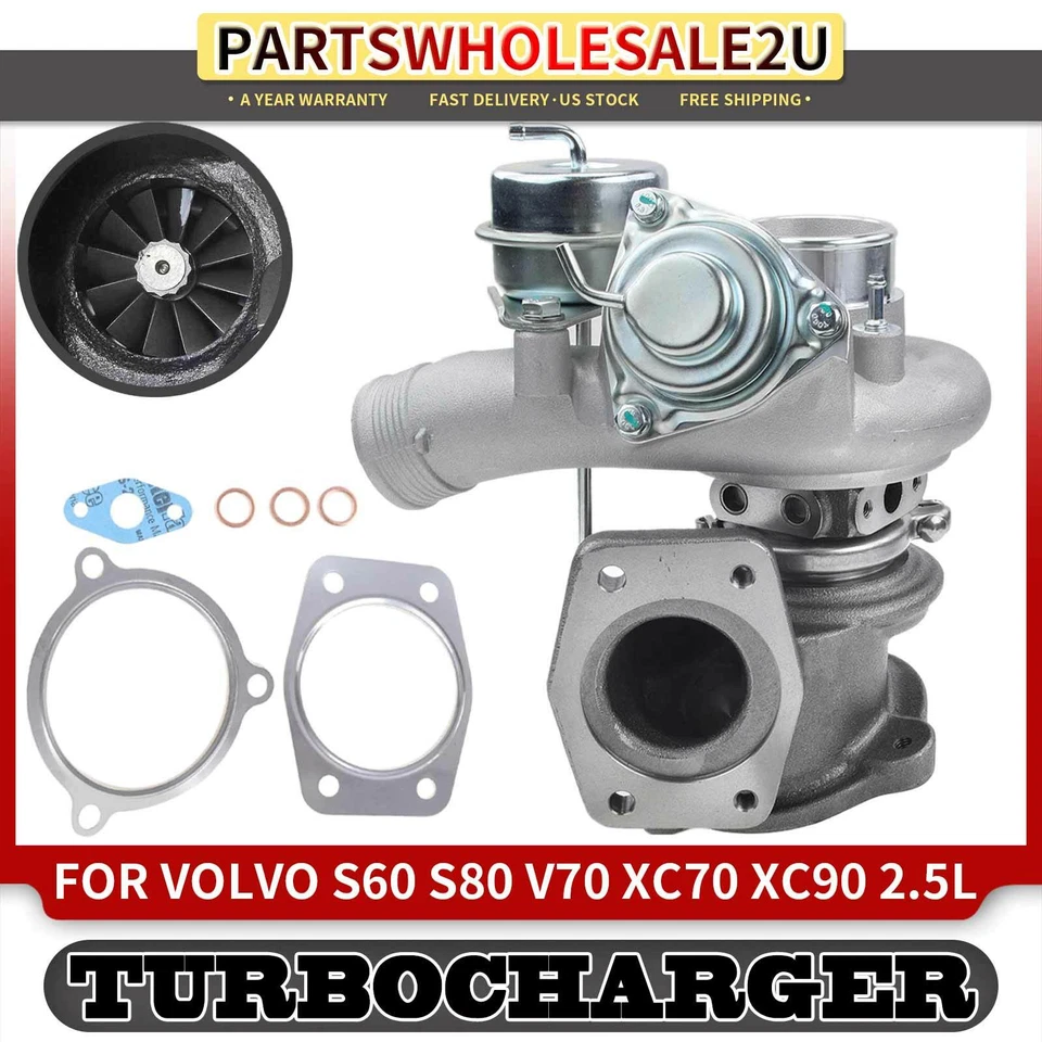 Turbo Turbocharger for Volvo S60 2003-2009 S80 2004-2006 V70 XC70 XC90 L5 2.5L - Image 1 of 4