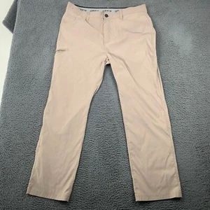 Orvis Mens Cargo Pants 40x32 Straight Brown Zip Water Repellant Tech FLAWS - Picture 1 of 11