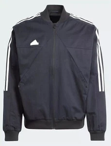 Adidas Herren Tiro LS Woven Bomberjacke Freizeit Full Zip Schwarz Gr. Medium Neu - Bild 1 von 13