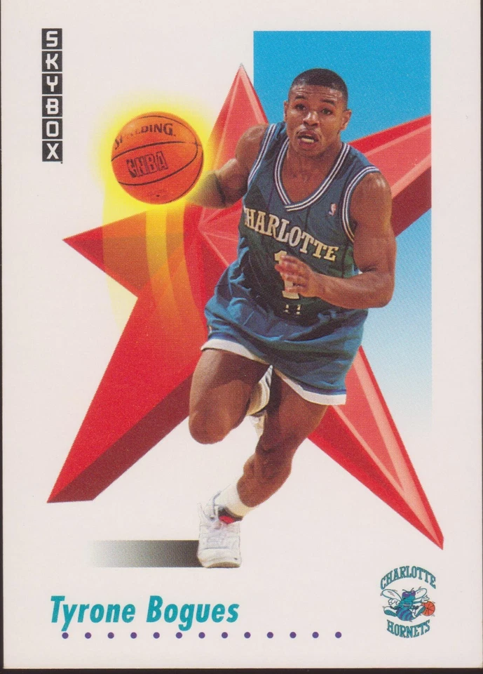 Tarjeta de baloncesto 1991-92 Skybox #23 Tyrone Muggsy Bogues Charlotte Hornets Foto 1 de 1