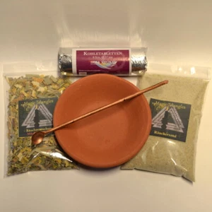 Räucherset Räuchersortiment MÜCKEN SCHRECK  Teile mit Räucherlöffel aus Kupfer - Bild 1 von 4