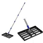 Lawn Leveling Rake - 17" X 10" Black Ground Plate With 72" Long Handle - Leve...