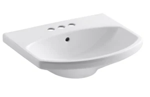 KOHLER K-2363-4-0 Cimarron Bathroom Sink Basin, White - Picture 1 of 1