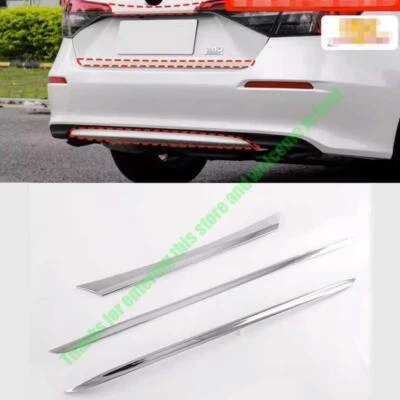 For Honda Civic 11Th 2022-2024 Chrome Tailgate Trunk Lid Cover Trims 3x - Image 1 of 4