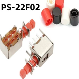 Verriegelung Platine Drucktastenschalter DPDT gerade Schlüsselschalter 6-polig PS-22F02 A03 - Bild 1 von 11