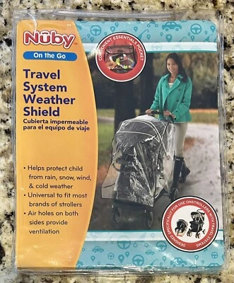 Sistema de viaje NÛBY On-The-Go protector contra la intemperie para cochecitos - transparente - nuevo Foto 1 de 2
