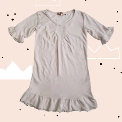 Vestido vintage de felpa Juicy Couture manga 3/4 con volantes talla 6 rosa para niñas Foto 1 de 4