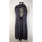 NWT Nightcap Carisa Rene Ash Colored Tank Dress with Built-in Shawl Size 2