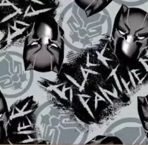 Manta de lana hecha a mano de una sola capa 58"x 72" "Black Panther Graffiti" - Imagen 1 de 2