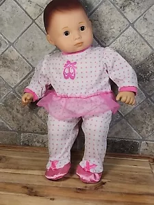 Ropa para muñeca hecha para bebé 2 calces American Girl 15" niña pijama sin muñeca incluida - Imagen 1 de 3