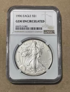 U.S. - 1996 Key Date Silver Eagles (NGC Gem Unc) - Picture 1 of 4