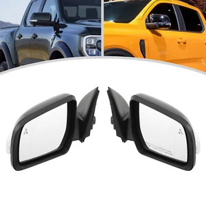 Black Power Heated Mirrors For 2019-2023 Ford Ranger Power Fold w/BSM Left+Right - Foto 1 di 16
