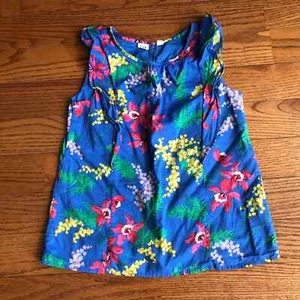 GAP KIDS Floral Sleeveless Ruffle Lined Blue Top Girl’s Size XL - Picture 1 of 9