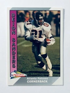 Deion Sanders 1991 Pacific Card #1 Atlanta Falcons Dallas Cowboys - Bild 1 von 2