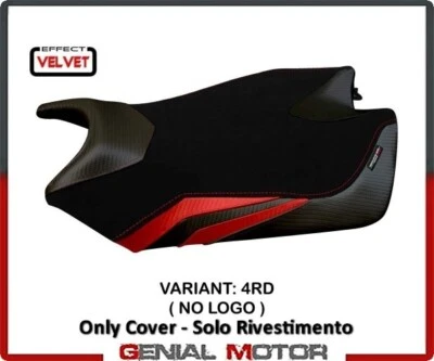 Rivestimento sella Torino Velvet Rosso (RD)T.I..per APRILIA RSV4 2009 > 2020 Foto 1 de 2