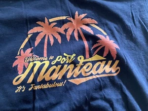 WELCOME TO PORT MANTEAU: Fitted Woman Gr. Lg, T-Shirt lustige Grafik Neuheit Tee - Bild 1 von 2