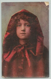 POSTCARD Irish Colleen, Woman in Red cloak. Emerald series. - Picture 1 of 2