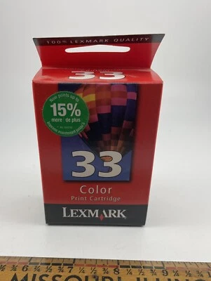 Lexmark 33 Tri-Color Ink Cartridge 18C0033 Genuine New - Image 1 of 4