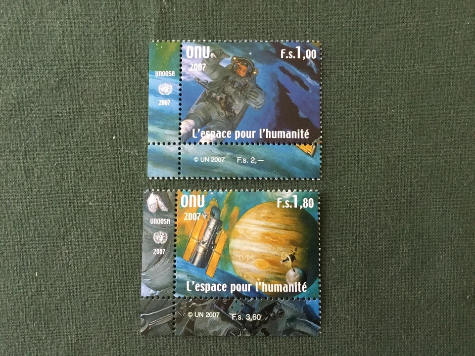 Nations Unies Genève 2 Timbres Neuf  .L’Espace Pour L’Humanitè 2007 - Photo 1/1