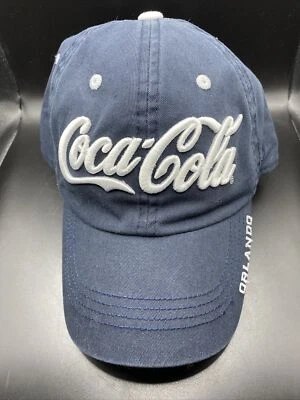 Gorra ajustable Coca-Cola 1886 Orlando 100 % algodón azul con logotipo de escritura blanca Foto 1 de 4