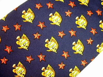 Thomas ROSA Azul Ángel Pez Estrella de Mar MCMXCVIII Hombres Corbata Inglaterra Seda RARA Foto 1 de 4