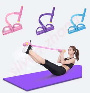 New Tube Foot Pedal Resistance Band Sit-up Fitness Home Yoga Elastic Pull Rope - Picture 1 of 10