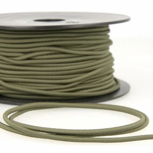 Round Elastic Cord - Khaki - 3mm - per metre - Picture 1 of 1