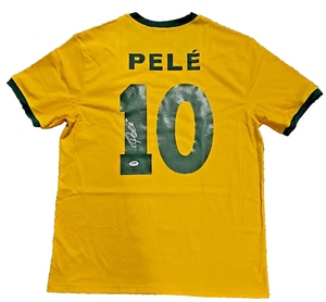 Brazil Pele Authentic Signed Soccer Jersey Autographed PSA DNA ITP COA - Picture 1 of 4