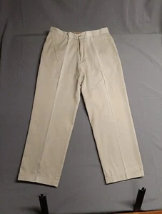 ATLANTIC RANCHER Khaki Pants 37x33 Beige Straight Leg Chino Nautical Preppy Dad - Picture 1 of 9