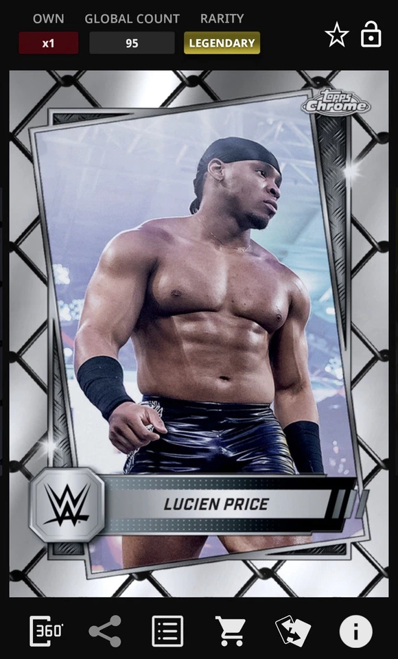 Lucien Price - Steel Cage - Legendary - Topps Slam WWE Chrome 25 Digital - Image 1 of 1