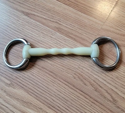 Happy Mouth 115mm Ripple Eggbutt Snaffle Dee Bit 4.75 inches  - Image 1 of 2