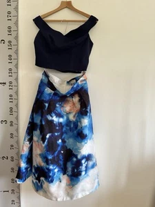 Set maxi gonna e spalle scoperte donna Coast taglia 16 blu - Foto 1 di 9