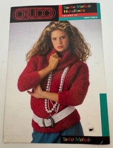 Maglione Crucci Turbo Mohair lavorato a mano modello libro maglia taglio o collo cappuccio - Foto 1 di 9