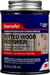 Bondo Rotted Wood Restorer, Penetrates into Spongy, Dry-rotted Wood Fibers... - Picture 1 of 13