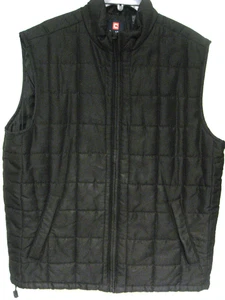 Chaps Men’s Large Black Quilted Puffer Vest Full Zip Sleeveless Jacket - Picture 1 of 4