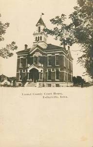 1910 RPPC? Emmet County Court House, Estherville, Iowa  - Picture 1 of 2