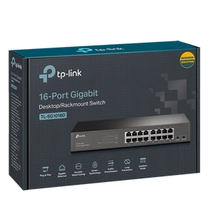 TP-Link 16-Port Gigabit Switch V12 16 RJ-45 Ports 32 Gbit/s 9 26 W AC Netzteil R - Bild 1 von 2